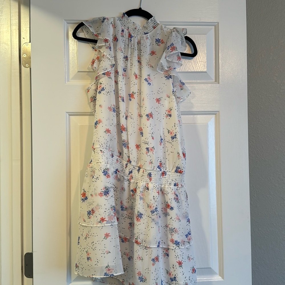 SMOCKED MINI DRESS